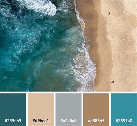 Beachy color palette inspired by the ocean