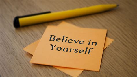 Believing in Yourself