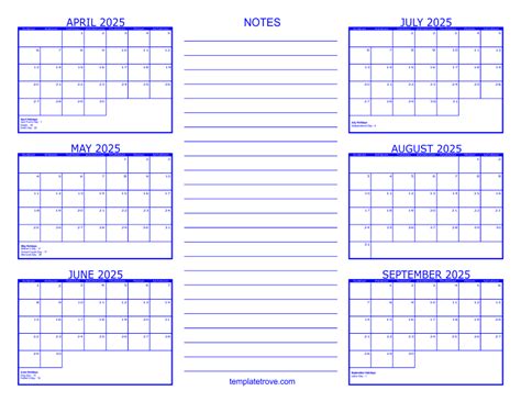 Benefits of 6 Month Calendar Template