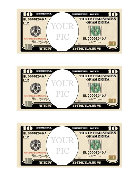 Benefits of fake money printable templates