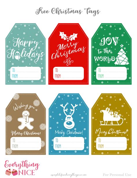 Benefits of Free Printable Christmas Tags