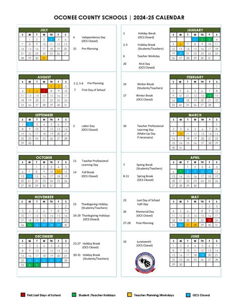 Benefits of the Oconee County Schools Calendar