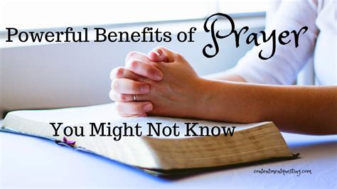 Benefits of Prayer