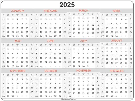 Benefits of a free 2025 calendar printable