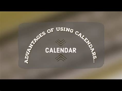 Benefits of Using a Calendar Guide