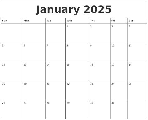 Benefits of Using a January Calendar Printable