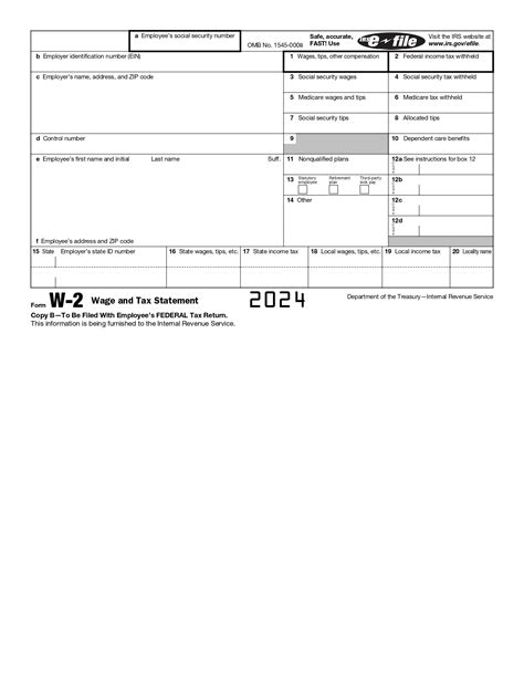 Benefits of W2 Form Printable Template