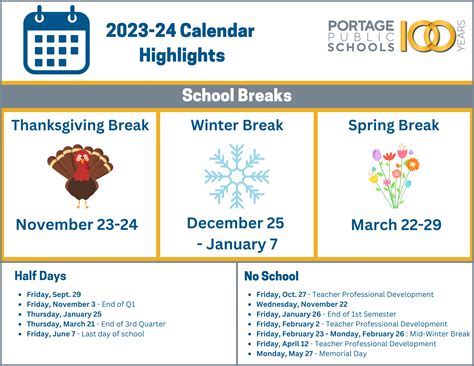 Benefits of Using the Portage Academic Calendar