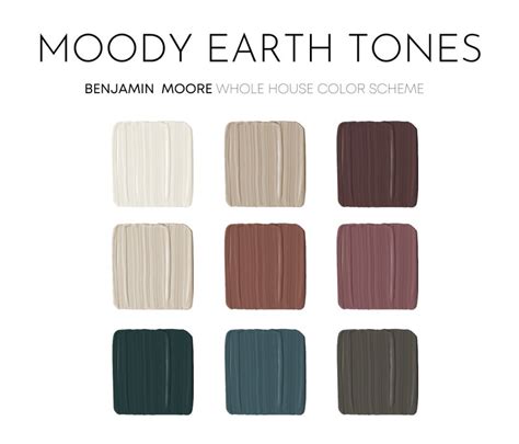 Benjamin Moore Earth Tones Palette