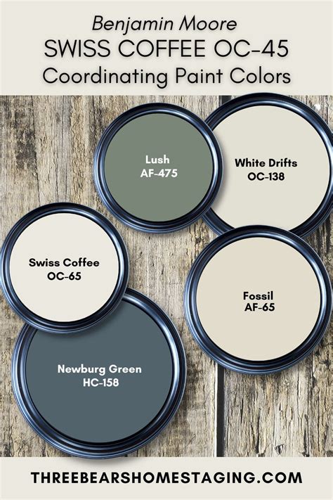 Benjamin Moore Swiss Coffee Color Palette Inspiration