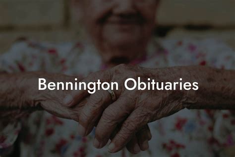 bennington obituaries