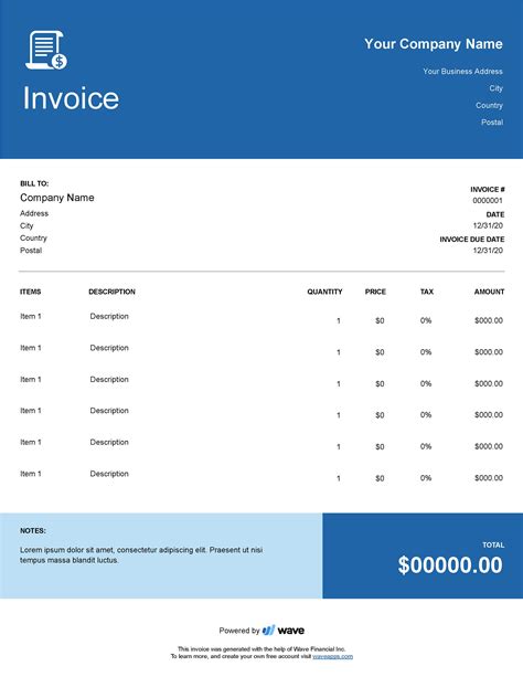 Best Practices for Using Bill Templates Example