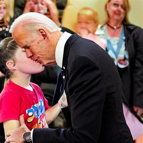 Biden Kissing a Child on the Cheek