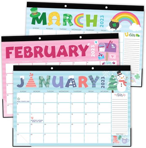 Big desk calendar organizer for students