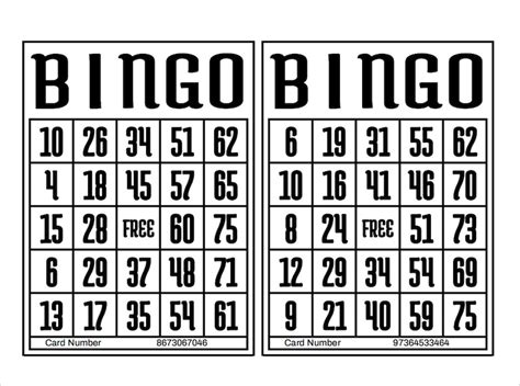 Description of Bingo Template 2