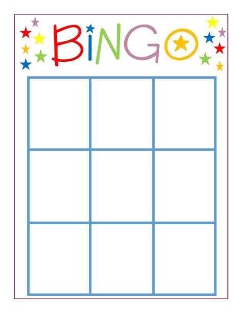 Description of Bingo Template 3