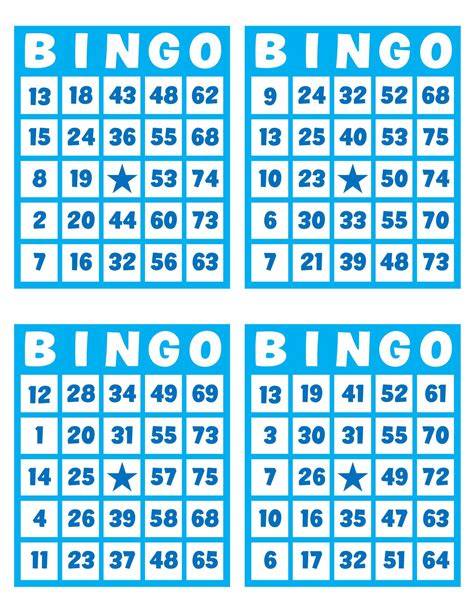 Description of Bingo Template 4