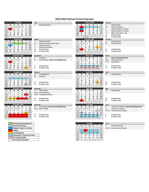 Birmingham City Schools Calendar Overview