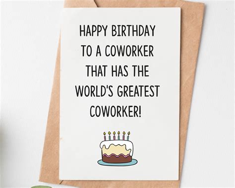 Birthday cards for coworkers