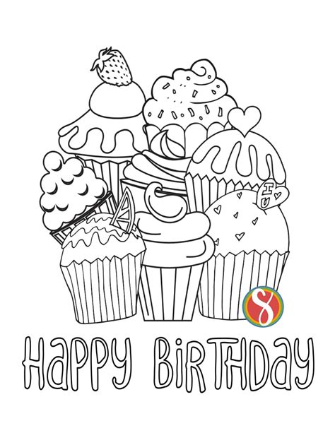 Birthday Coloring Pages for Second Graders