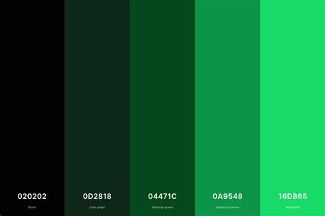 Black and Green Color Palette