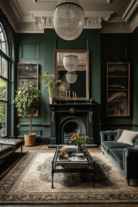 Black and Green Interior Design