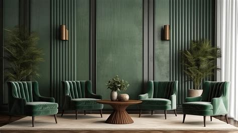 Black and Green Interior Design