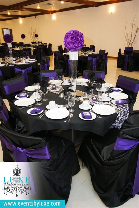 Black and Purple Wedding Decor