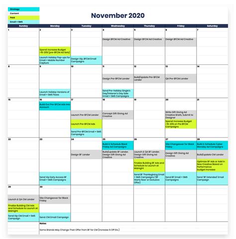 Black Friday Content Calendar Ideas