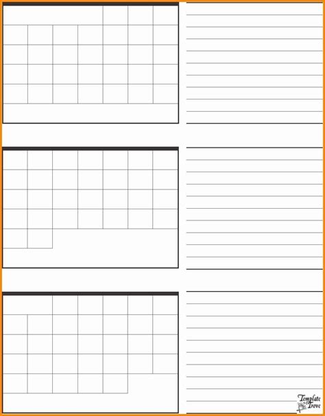 Blank 3 Month Calendar Printable