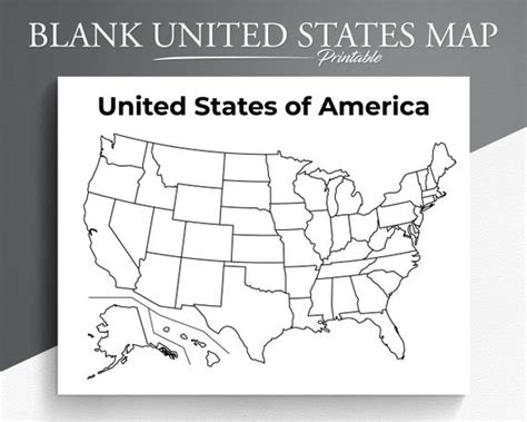 Blank US Maps for Educational Purposes