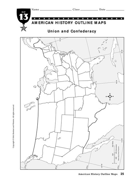 Blank US Maps for Historical Studies