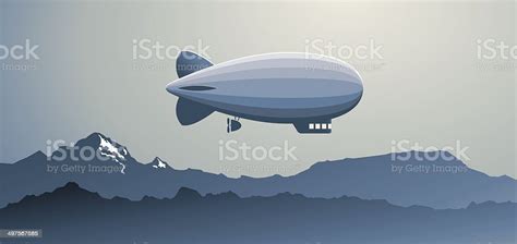 Blimp in the Mountains