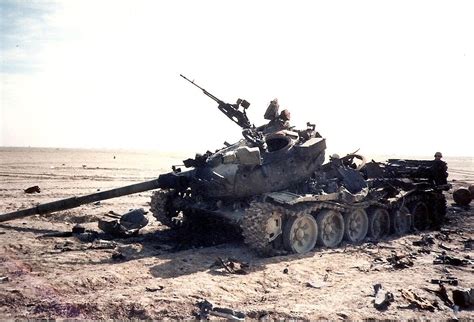 Blown up tanks in the Gulf War