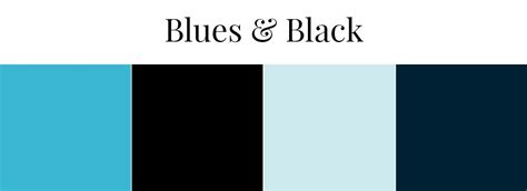 Blue and black combinations