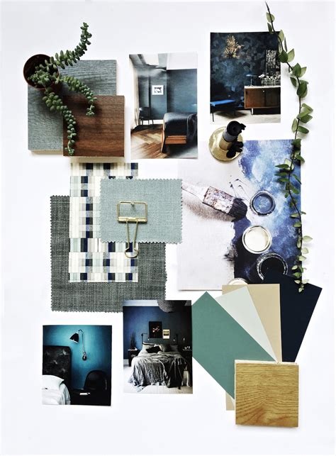 Blue and Brown Inspiration Board