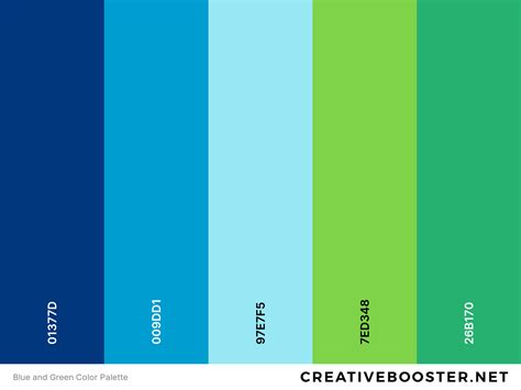 Blue and Green Color Palette Inspiration