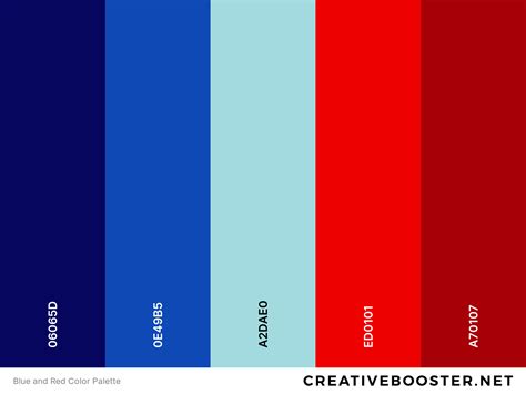 Blue and Red Color Palette Inspiration