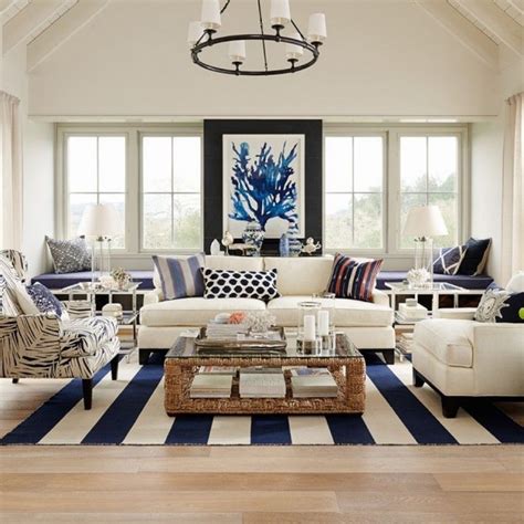 Blue and White Nautical Interior Design