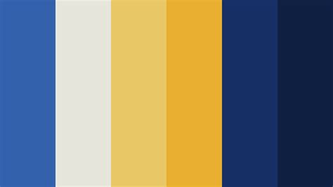 Blue and yellow color combinations