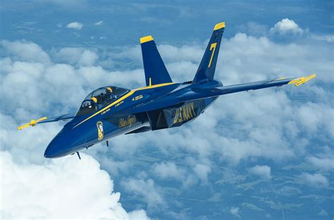 Blue Angels' F/A-18 Hornet Over Hawaii