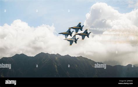 Blue Angels' Aerial Stunts Over Hawaii