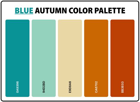 Blue Autumn Color Palette