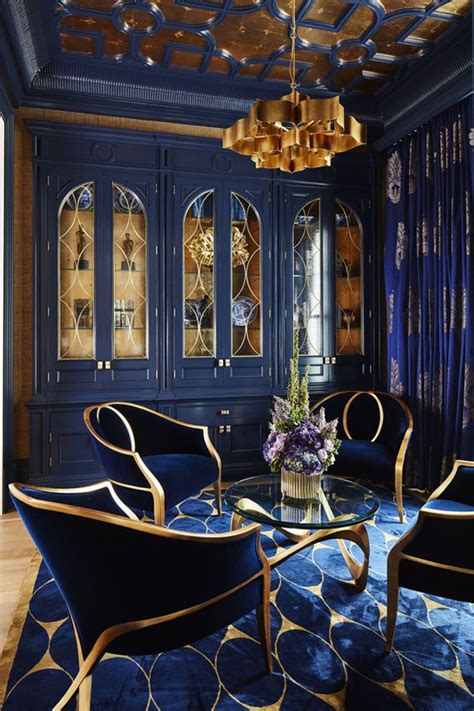 Blue Gold Interior Design Ideas