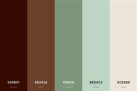 Blue Green Brown Color Palette Design