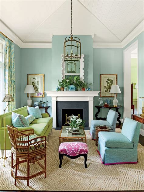 Blue Green Living Room