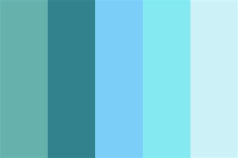 Monochromatic blue-green color palette