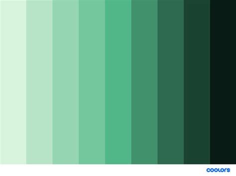 Monochromatic blue-green color palette with a bold accent