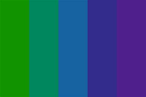 Blue, Green, and Purple Color Palette