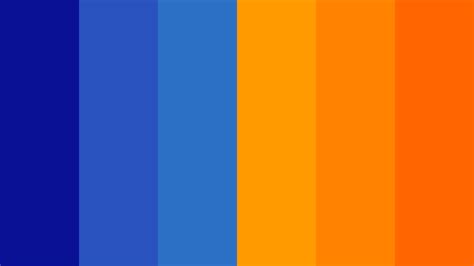 Blue and Orange Bold and Bright Color Scheme